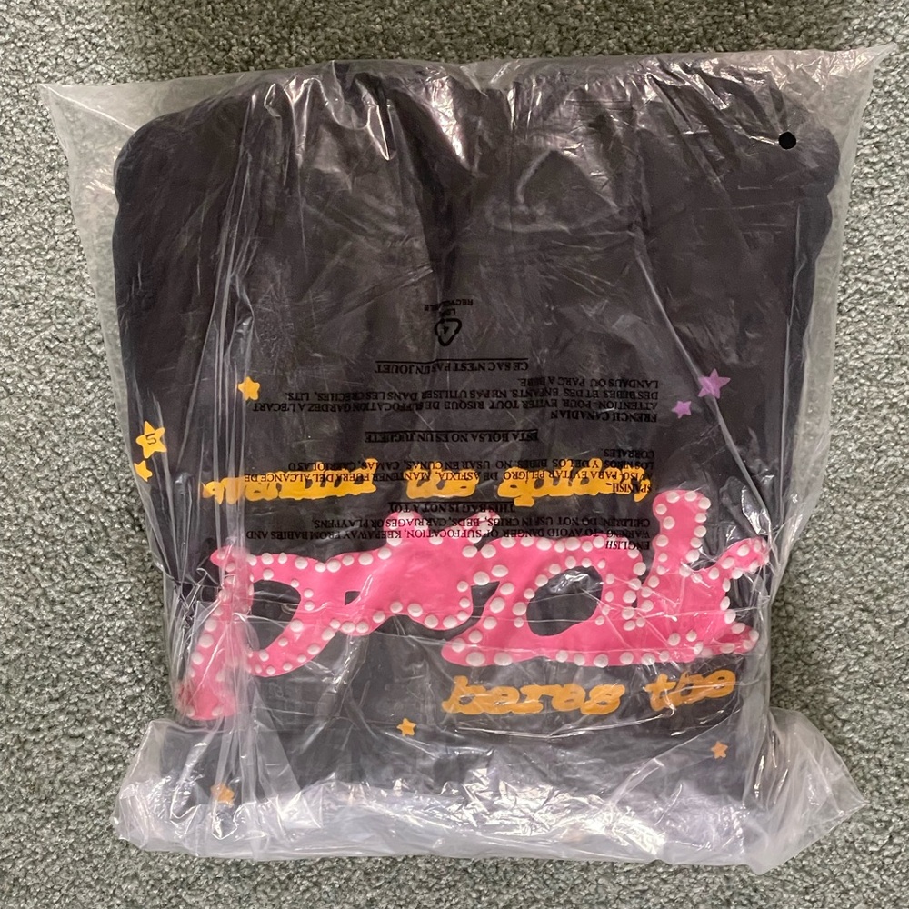 Spyder Black Sweater with Pink and Yellow Accents